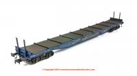 5114 Heljan IGA Cargowaggon in Blue livery with timber load - weathered